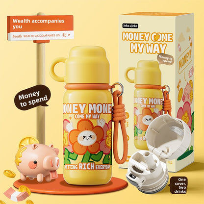 JEKO Multi-Drink Insulated Cup 316 Stainless Steel Food Grade Children Students Men Women High Appearance Cartoon Water Bottle