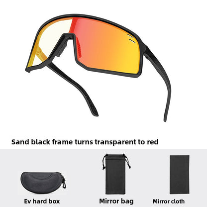 Photochromic Cycling Glasses Day and Night Windproof Sports Glasses Running Marathon Glasses Cycling Goggles