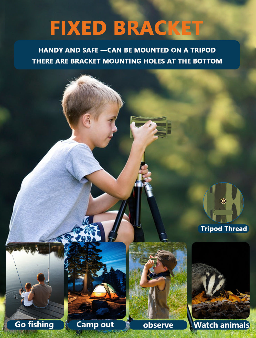 New Hot-Selling HD Photo and Video Birdwatching Binoculars Infrared Outdoor Children's Cross-Border Digital Telescope Night Vision Device