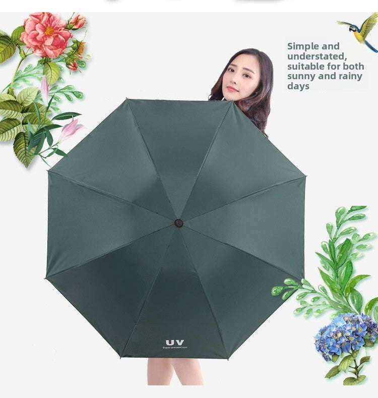 Automatic 24-Rib Umbrella Folding Umbrella High-End Feel Dual-Use Sunshade Sun Protection Umbrella Business Wholesale Custom Sun Umbrella