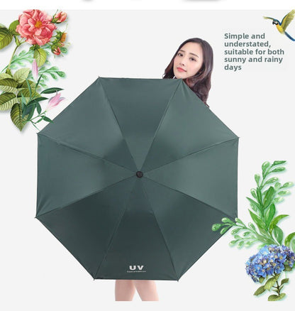 Automatic 24-Rib Umbrella Folding Umbrella High-End Feel Dual-Use Sunshade Sun Protection Umbrella Business Wholesale Custom Sun Umbrella
