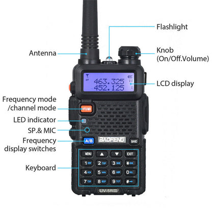 Walkie-Talkie UV-5RIII Three-Stage Civilian Outdoor High-Power UV5R Three-Stage Manufacturer Wholesale
