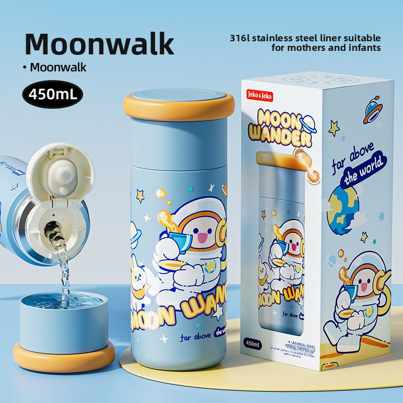 JEKO Multi-Drink Insulated Cup 316 Stainless Steel Food Grade Children Students Men Women High Appearance Cartoon Water Bottle