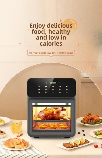 2025 New Model Air Fryer Large Capacity Touchscreen Visual Household Multifunctional Electric Oven Export Electric Fryer