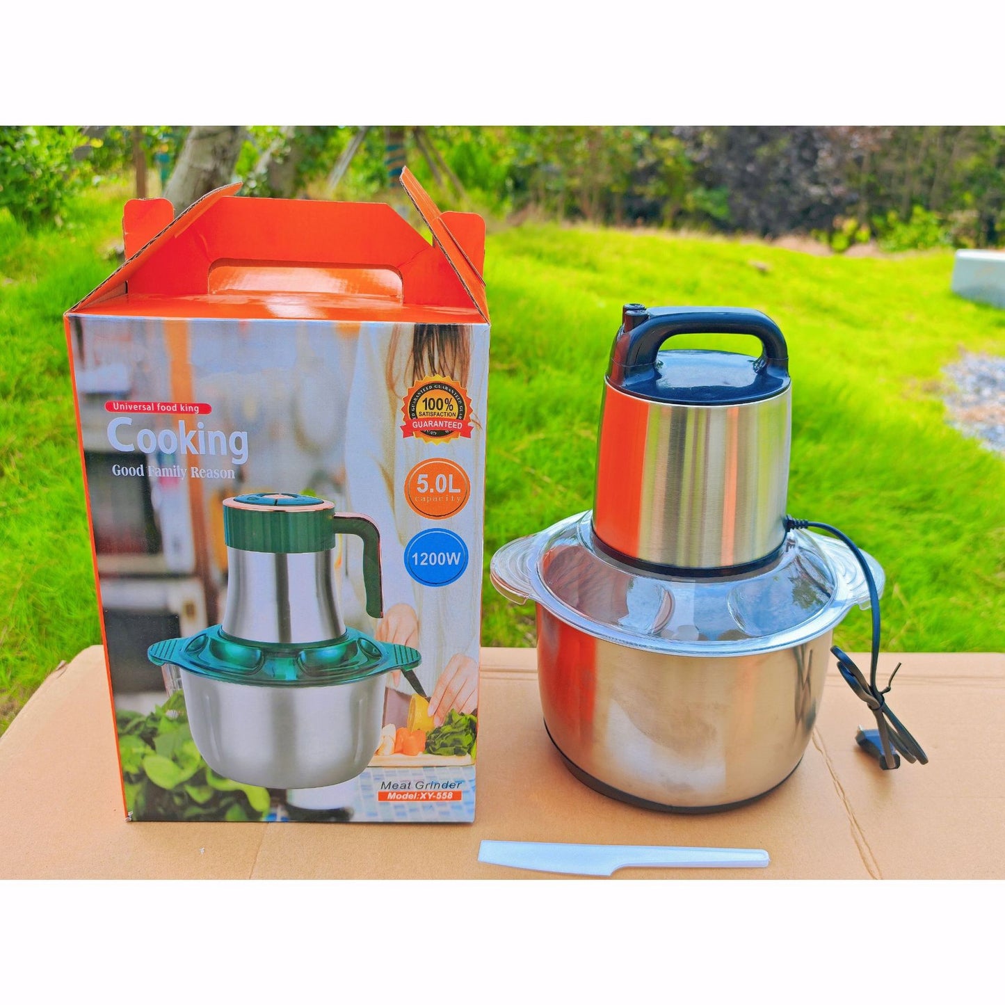 Cross-Border Meat Grinder Stainless Steel Multi-Functional Blender Household Electric Food Processor Large Capacity Baby Food Maker Meat Mincer