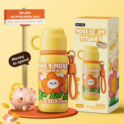 JEKO Multi-Drink Insulated Cup 316 Stainless Steel Food Grade Children Students Men Women High Appearance Cartoon Water Bottle