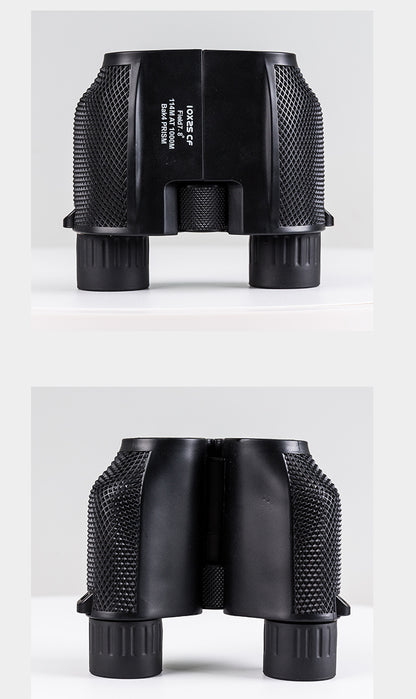 Manufacturer Wholesale Foldable 10X25 Small Paul Travel Outdoor Supplies Mini HD High Magnification Binoculars
