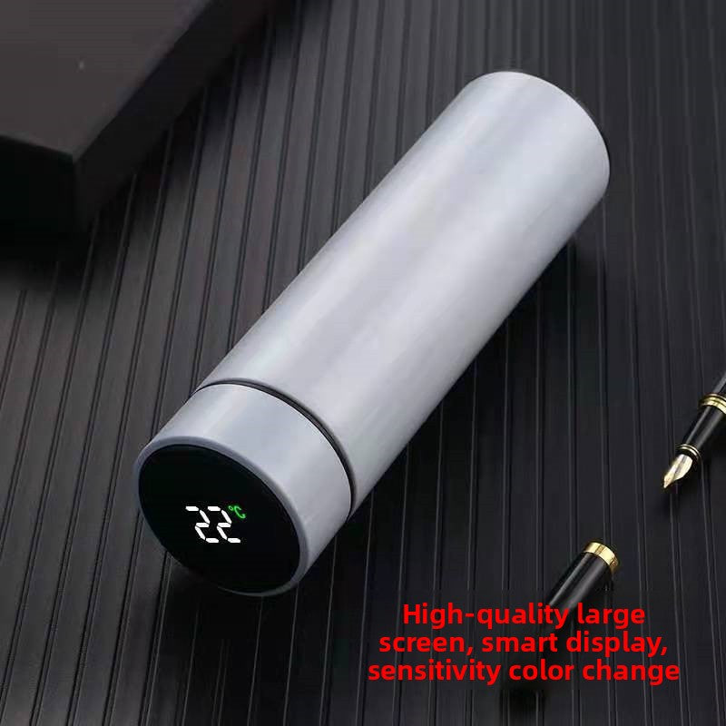 Smart Insulated Cup Stainless Steel 304 Temperature Display Cup Gift Custom Water Cup Frosted Business Straight Cup Wholesale