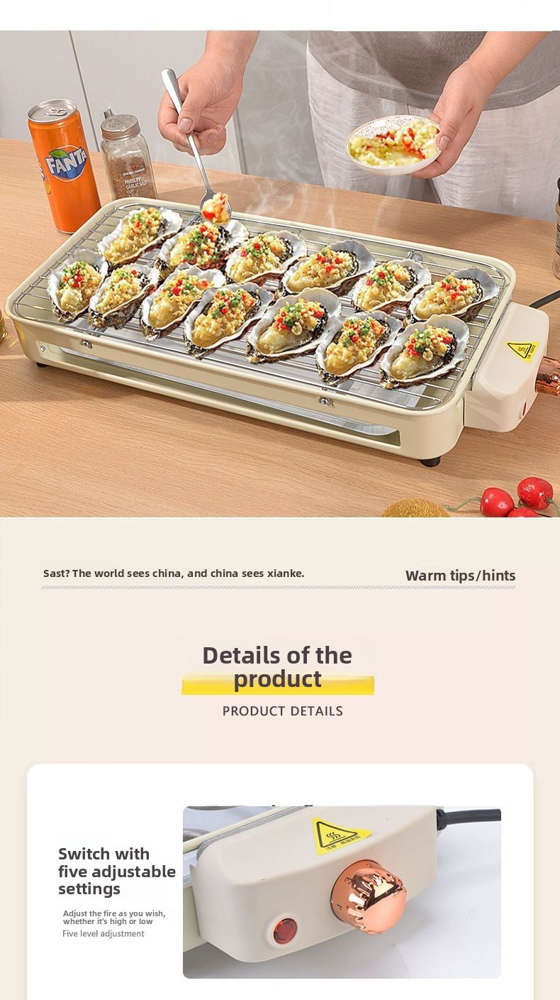 High Power 1500W Multifunctional Electric Grill Smokeless BBQ All-in-One Machine Master of Skewers and Grilling at Your Fingertips