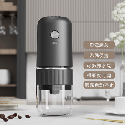 Electric Grinder Italian Hand Brew Coffee Bean Grinder Adjustable Coarseness Rechargeable Portable Small Household Bean Grinder