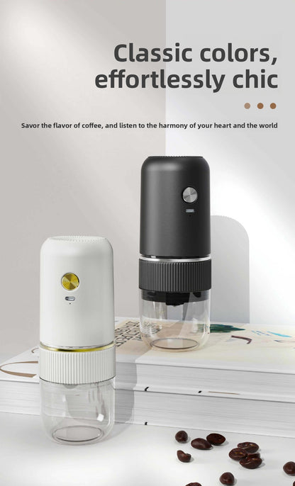 Electric Grinder Italian Hand Brew Coffee Bean Grinder Adjustable Coarseness Rechargeable Portable Small Household Bean Grinder