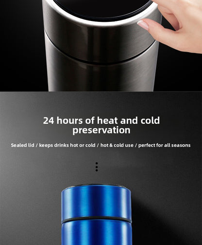 Smart Insulated Cup Stainless Steel 304 Temperature Display Cup Gift Custom Water Cup Frosted Business Straight Cup Wholesale