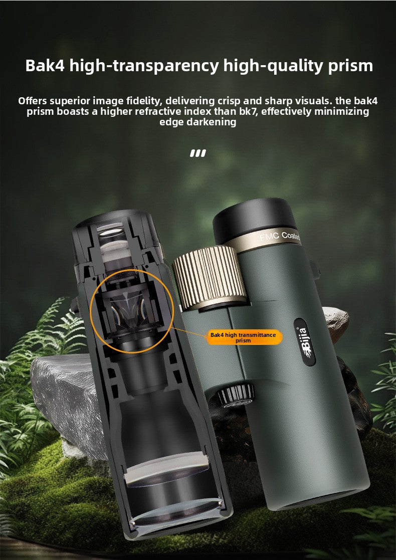 BIJIA10x42 Binoculars High Magnification HD Low Light Night Vision Nitrogen Filled Waterproof Concert Outdoor Binoculars