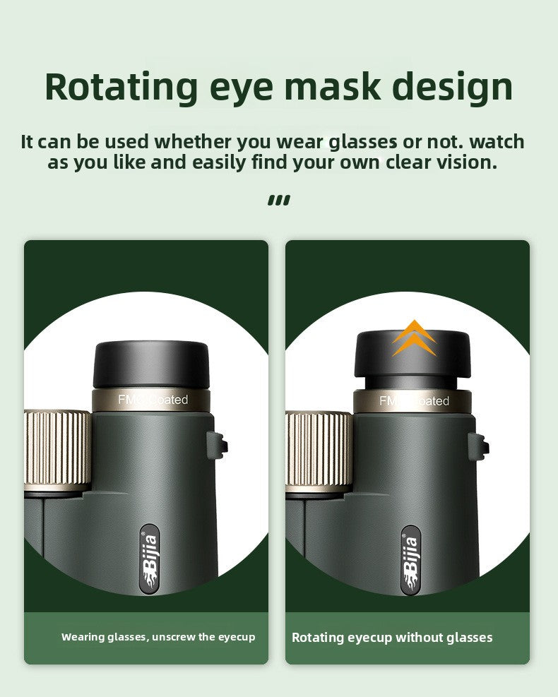 BIJIA10x42 Binoculars High Magnification HD Low Light Night Vision Nitrogen Filled Waterproof Concert Outdoor Binoculars