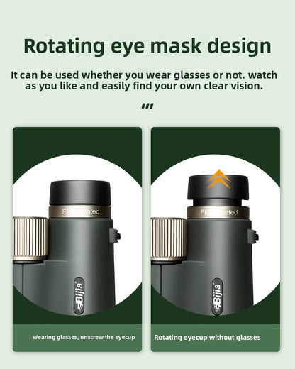 BIJIA10x42 Binoculars High Magnification HD Low Light Night Vision Nitrogen Filled Waterproof Concert Outdoor Binoculars