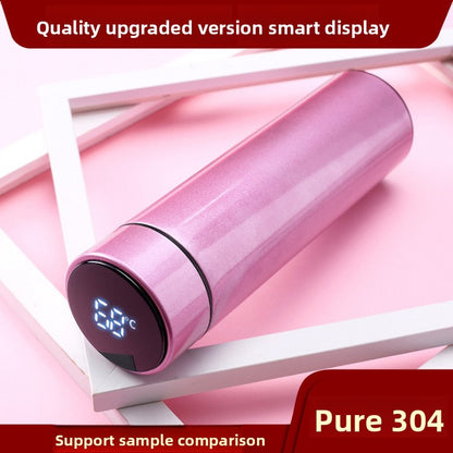 Smart Insulated Cup Stainless Steel 304 Temperature Display Cup Gift Custom Water Cup Frosted Business Straight Cup Wholesale