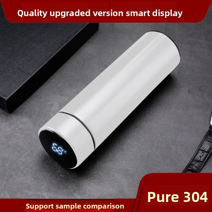 Smart Insulated Cup Stainless Steel 304 Temperature Display Cup Gift Custom Water Cup Frosted Business Straight Cup Wholesale