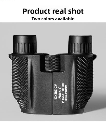 Manufacturer Wholesale Foldable 10X25 Small Paul Travel Outdoor Supplies Mini HD High Magnification Binoculars