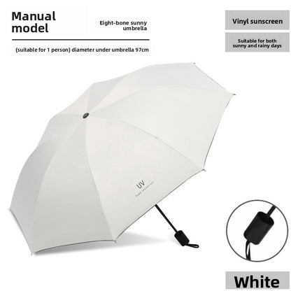 Automatic 24-Rib Umbrella Folding Umbrella High-End Feel Dual-Use Sunshade Sun Protection Umbrella Business Wholesale Custom Sun Umbrella