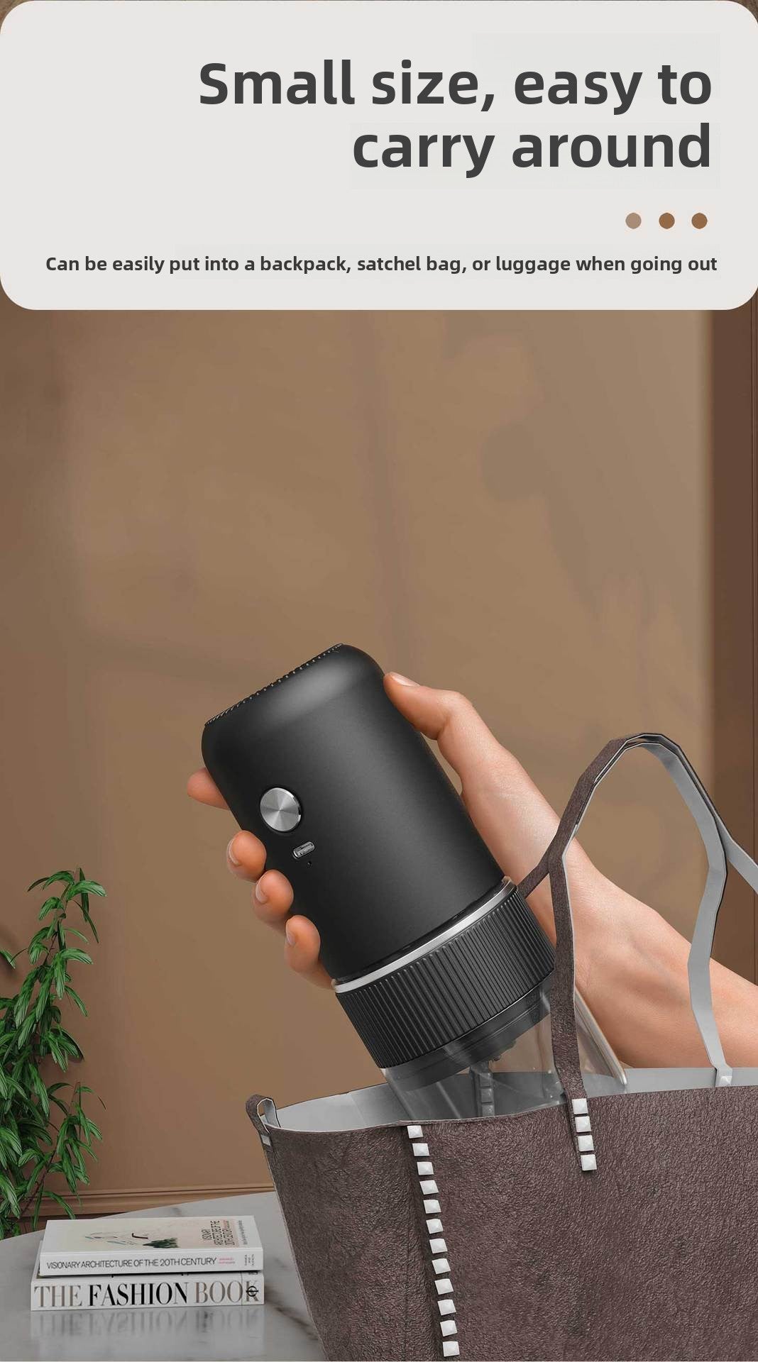 Electric Grinder Italian Hand Brew Coffee Bean Grinder Adjustable Coarseness Rechargeable Portable Small Household Bean Grinder