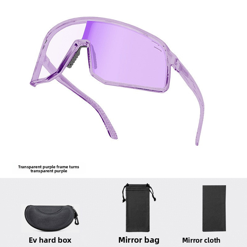 Photochromic Cycling Glasses Day and Night Windproof Sports Glasses Running Marathon Glasses Cycling Goggles
