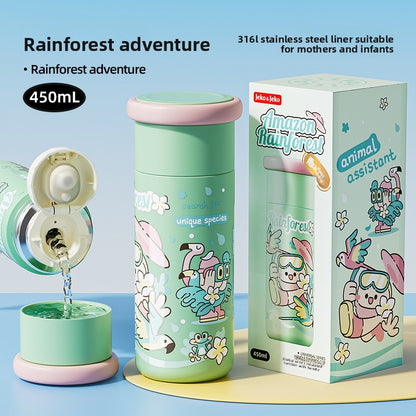 JEKO Multi-Drink Insulated Cup 316 Stainless Steel Food Grade Children Students Men Women High Appearance Cartoon Water Bottle