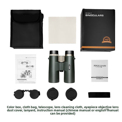 BIJIA10x42 Binoculars High Magnification HD Low Light Night Vision Nitrogen Filled Waterproof Concert Outdoor Binoculars