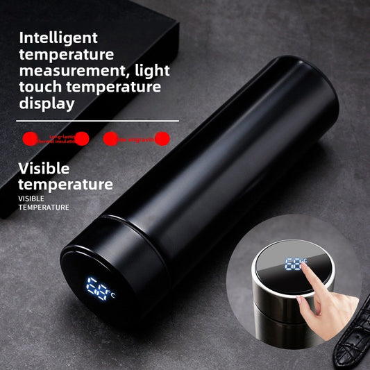 Smart Insulated Cup Stainless Steel 304 Temperature Display Cup Gift Custom Water Cup Frosted Business Straight Cup Wholesale