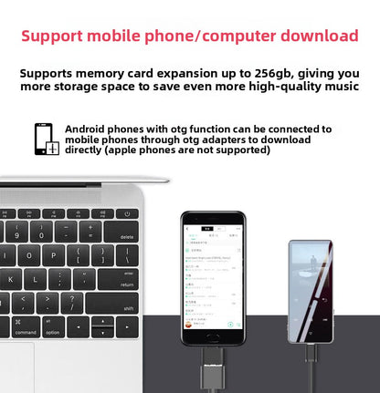 MP3 Manufacturer Supplies A6 Student Player MP4 Card Slot Touch Button Bluetooth Speaker Mini Portable Walkman