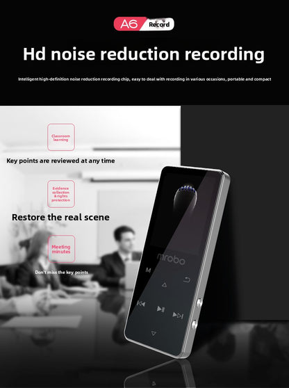 MP3 Manufacturer Supplies A6 Student Player MP4 Card Slot Touch Button Bluetooth Speaker Mini Portable Walkman