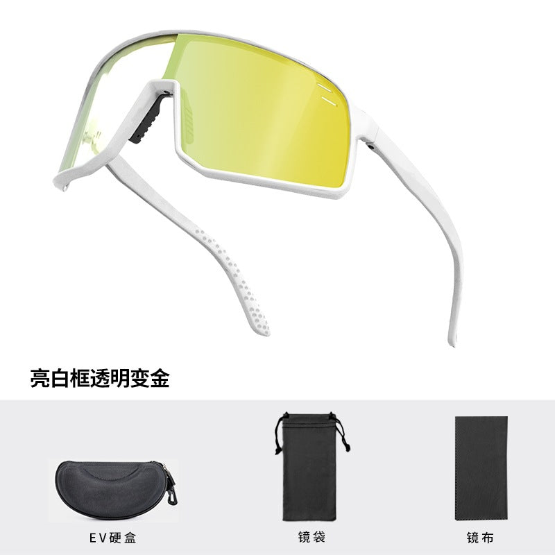 Photochromic Cycling Glasses Day and Night Windproof Sports Glasses Running Marathon Glasses Cycling Goggles