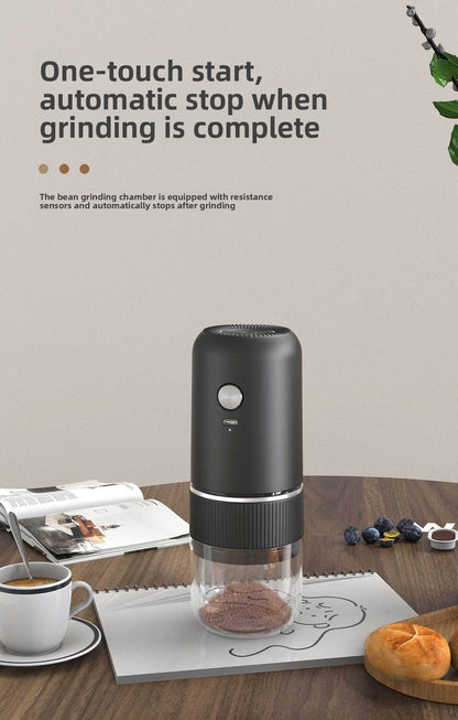 Electric Grinder Italian Hand Brew Coffee Bean Grinder Adjustable Coarseness Rechargeable Portable Small Household Bean Grinder
