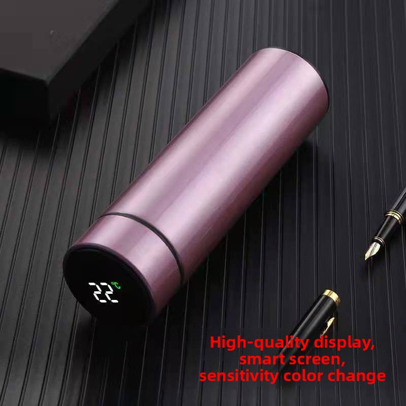 Smart Insulated Cup Stainless Steel 304 Temperature Display Cup Gift Custom Water Cup Frosted Business Straight Cup Wholesale