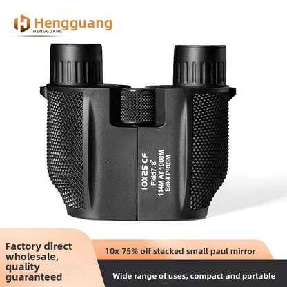Manufacturer Wholesale Foldable 10X25 Small Paul Travel Outdoor Supplies Mini HD High Magnification Binoculars