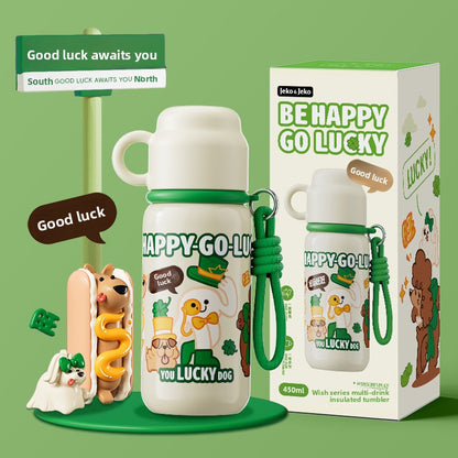 JEKO Multi-Drink Insulated Cup 316 Stainless Steel Food Grade Children Students Men Women High Appearance Cartoon Water Bottle