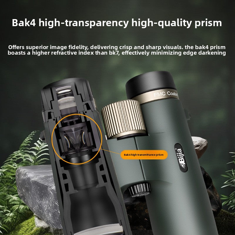 BIJIA10x42 Binoculars High Magnification HD Low Light Night Vision Nitrogen Filled Waterproof Concert Outdoor Binoculars