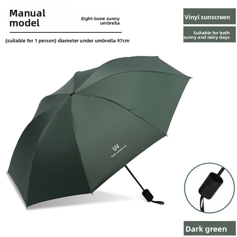 Automatic 24-Rib Umbrella Folding Umbrella High-End Feel Dual-Use Sunshade Sun Protection Umbrella Business Wholesale Custom Sun Umbrella