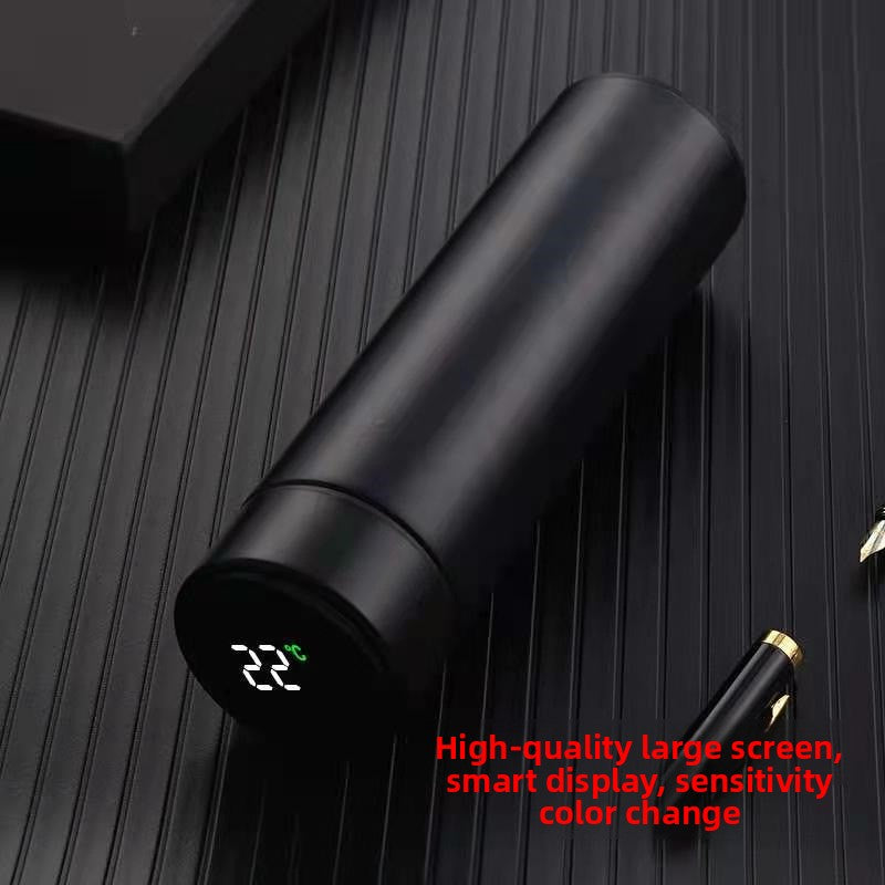 Smart Insulated Cup Stainless Steel 304 Temperature Display Cup Gift Custom Water Cup Frosted Business Straight Cup Wholesale