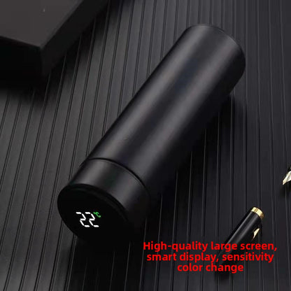 Smart Insulated Cup Stainless Steel 304 Temperature Display Cup Gift Custom Water Cup Frosted Business Straight Cup Wholesale