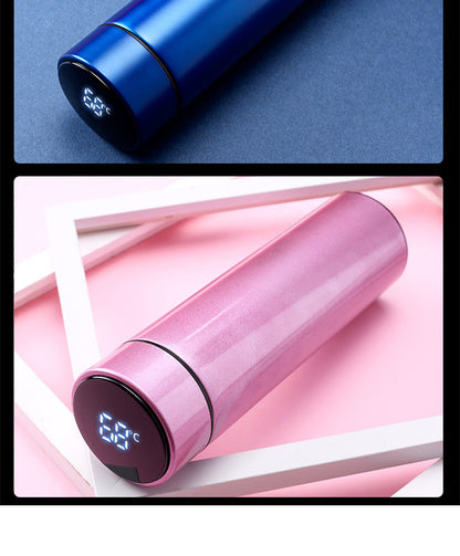 Smart Insulated Cup Stainless Steel 304 Temperature Display Cup Gift Custom Water Cup Frosted Business Straight Cup Wholesale